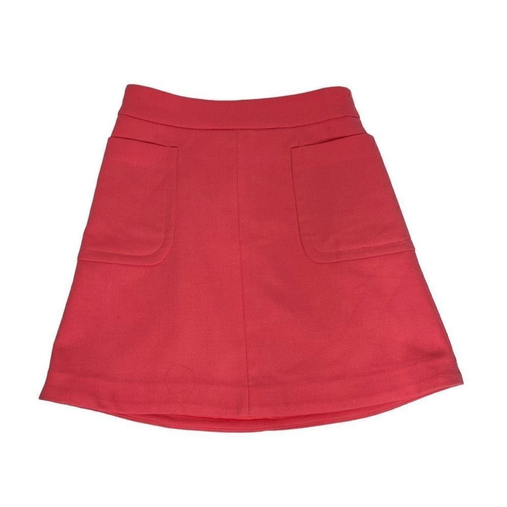 Boden Julia coral patch pocket wool skirt size 4